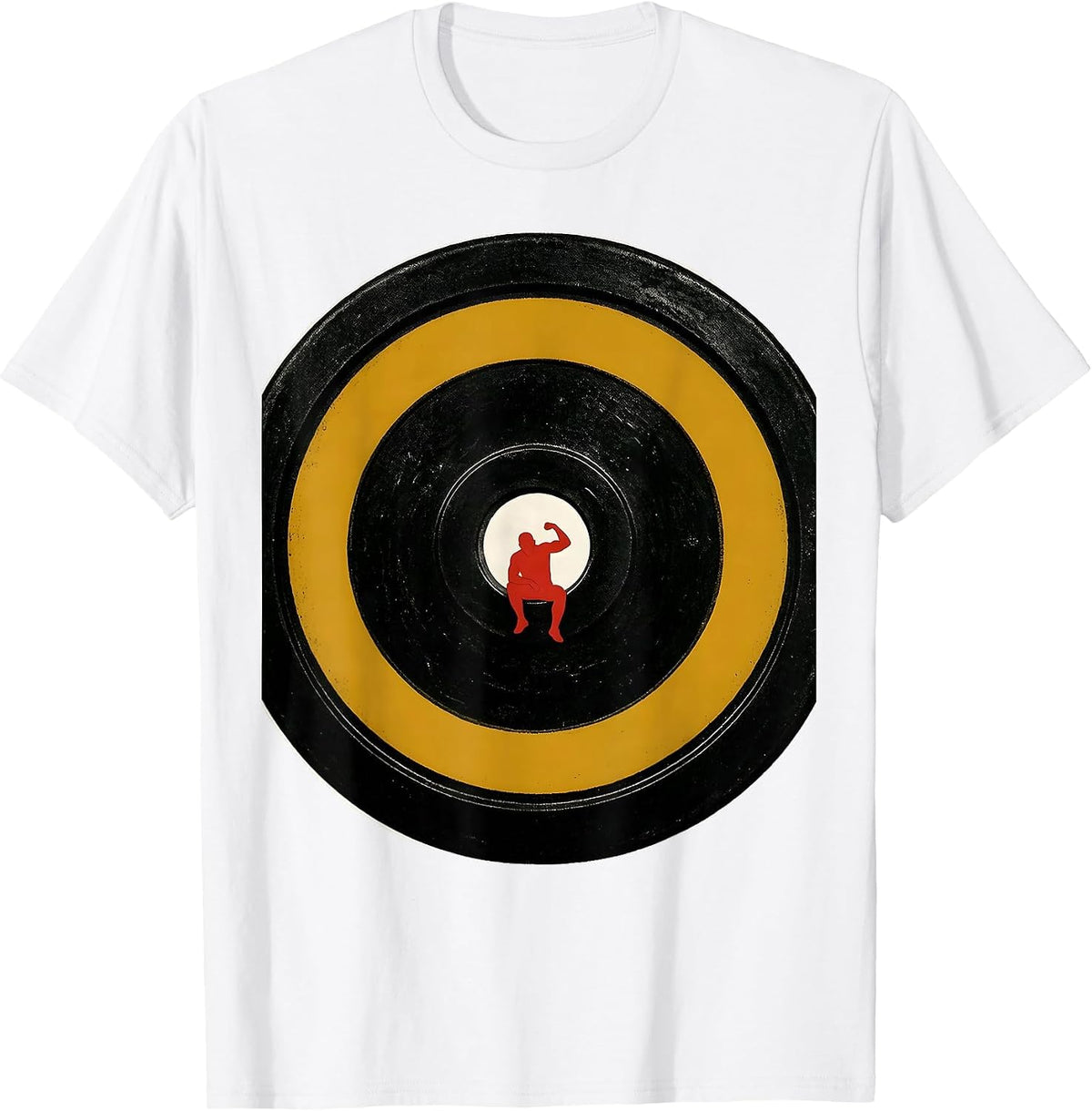 Men's Heavy Plate Lifter Funny Gym Workout Humor T-Shirt - White
