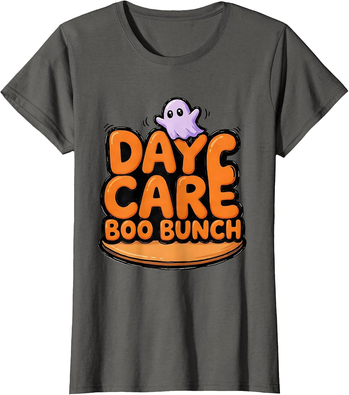 Women's Daycare Boo Bunch Playful Halloween Teacher Preschool Kids T-Shirt - Asphalt Grey