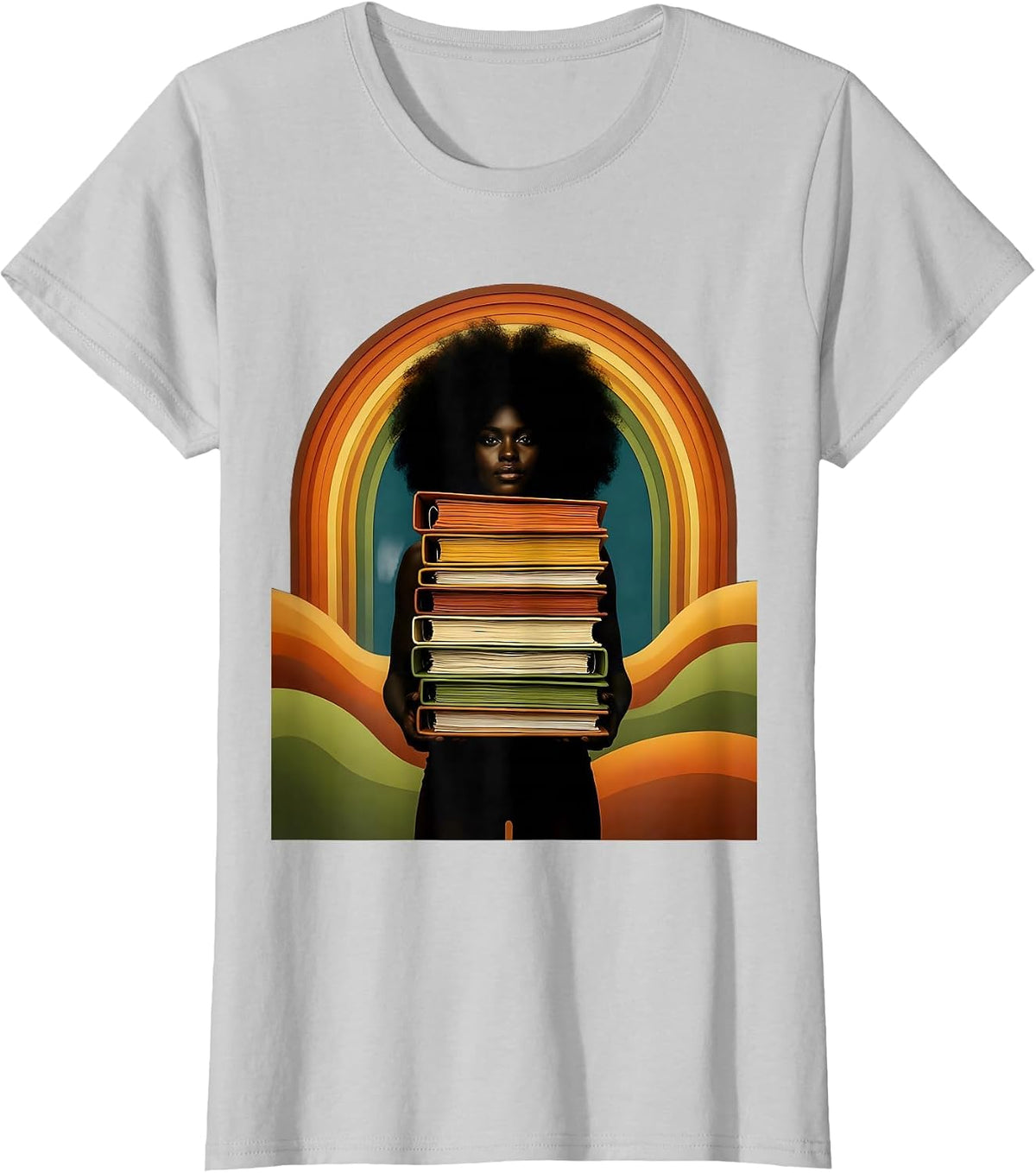Paraprofessional Colorful Binders Illustration T-Shirt - Silver Grey