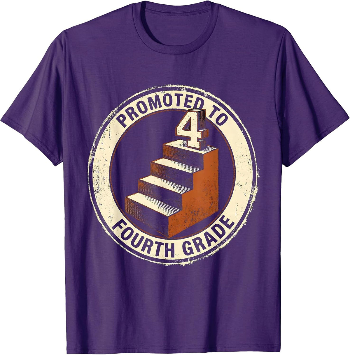 Promoted To Fourth Grade Funny Fourth Grade Back To School T-Shirt - Purple