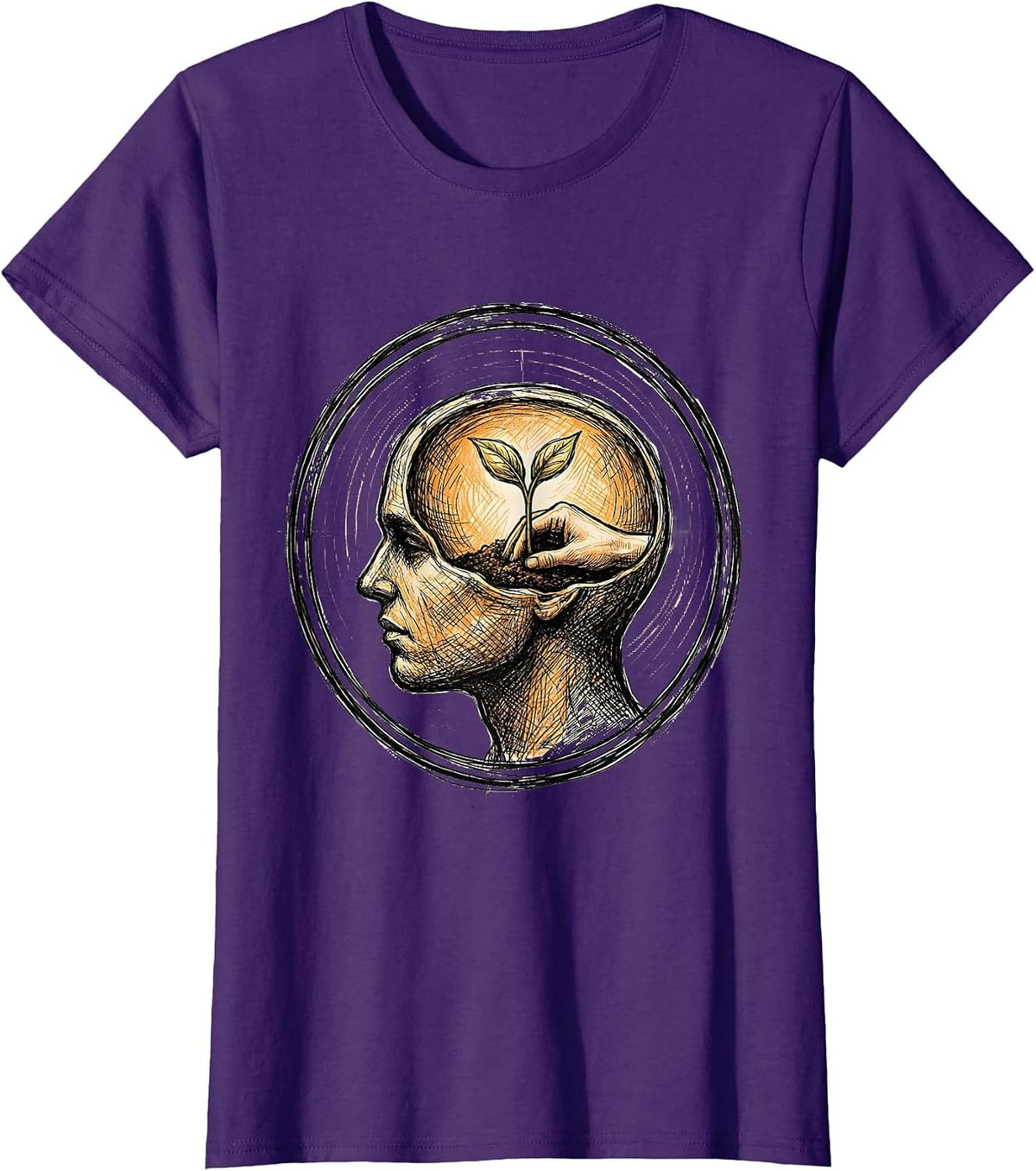 Women's Paraprofessional Hand Planting Knowledge Seed T-Shirt - Purple