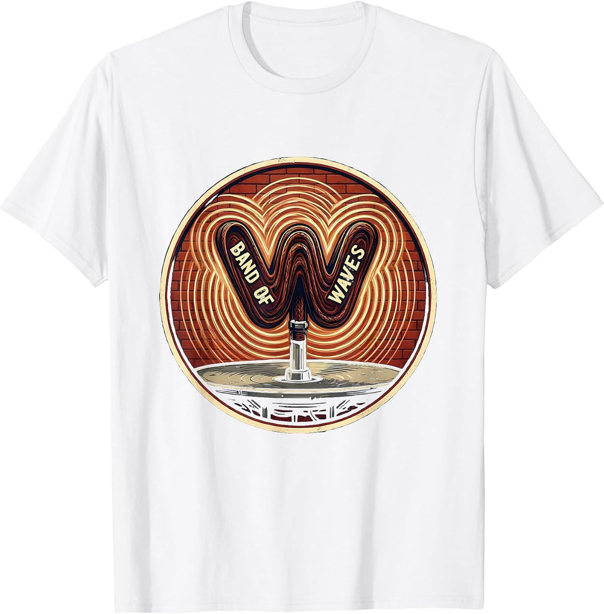 Men's Band Of Waves Ham Radio Operator Nerdy Humor Amateur Radio T-Shirt - White