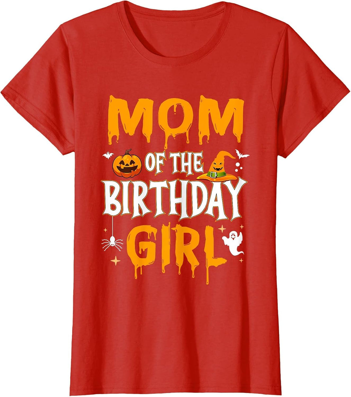 Mom of the Birthday Girl Halloween 1st Birthday Girl T-Shirt - Red