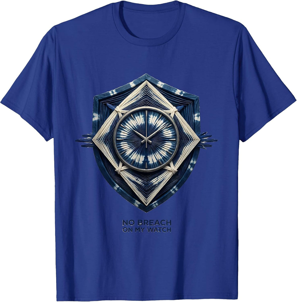 Men's No Breach On My Watch Cybersecurity Design T-Shirt - Royal Blue