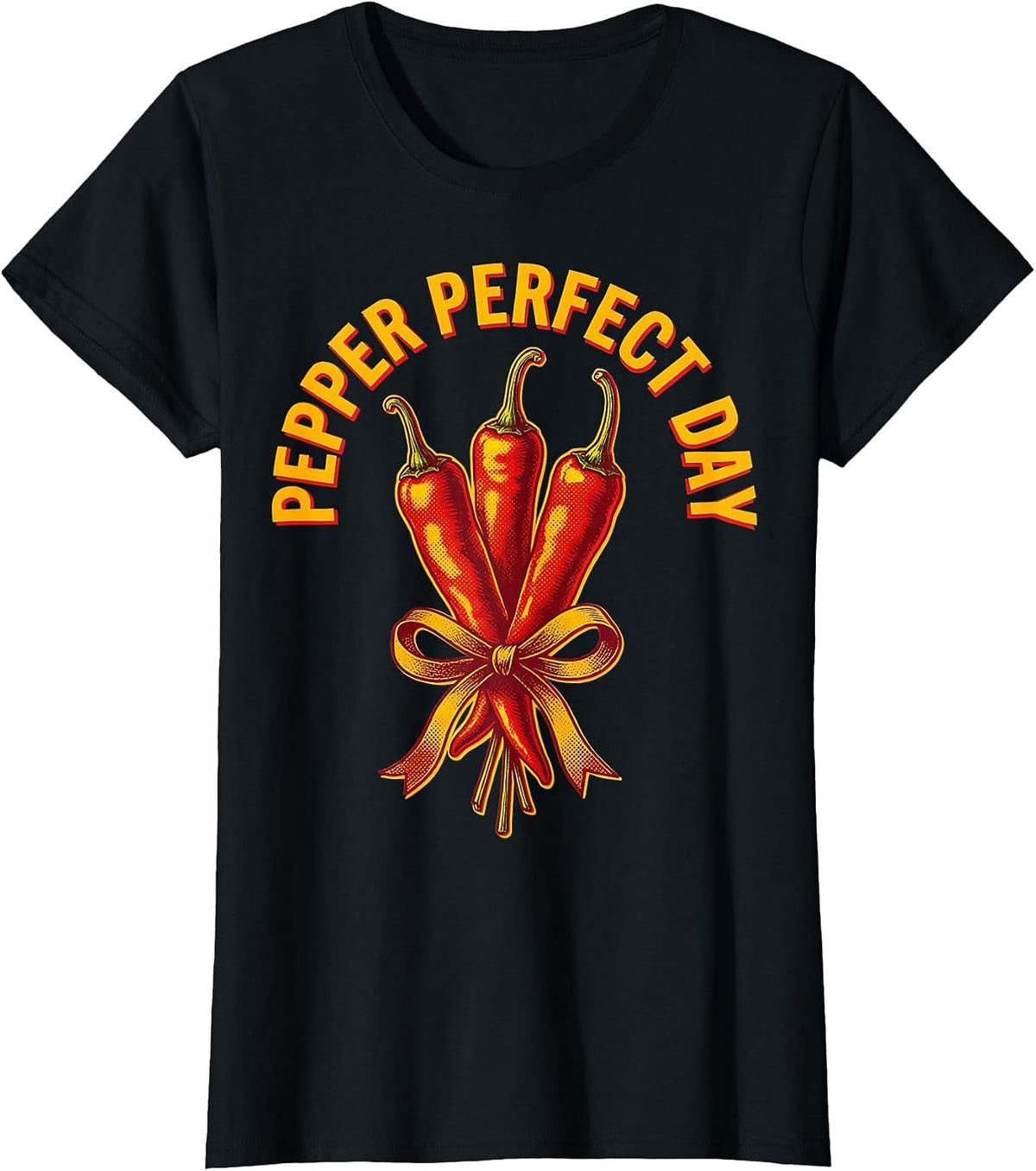 Pepper Perfect Day Cinco de Mayo Fiesta Design T-Shirt - Black