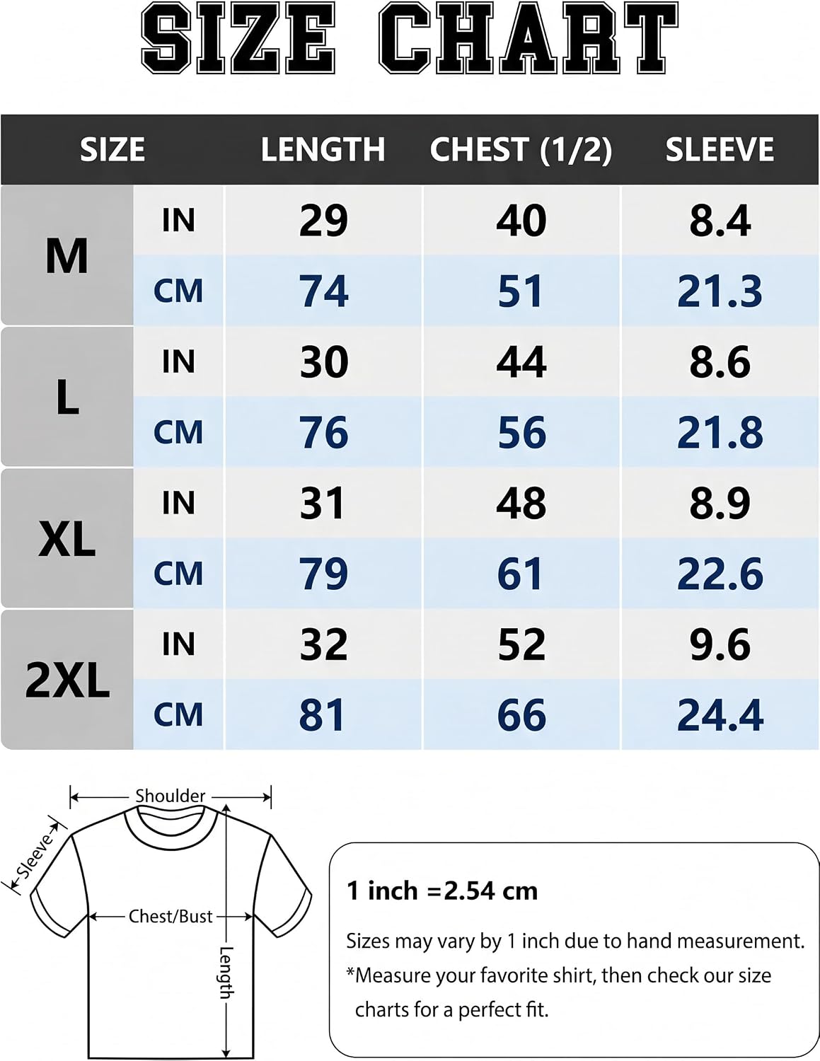 Classically Trained Graphic Tee Funny Shirts for Men White - size chart
