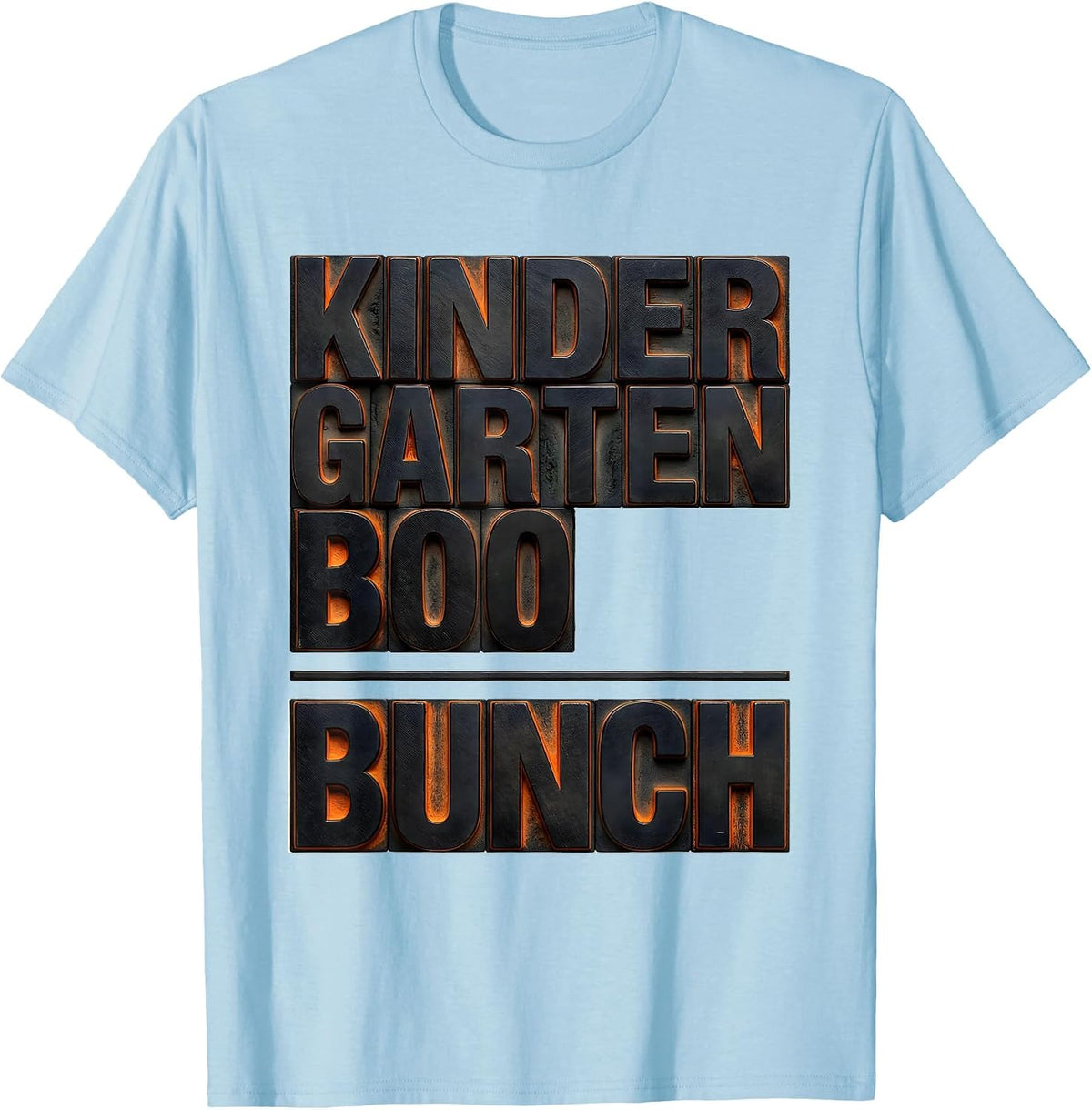 Men's Kindergarten Boo Bunch Playful Halloween Teacher Student T-Shirt - Baby Blue
