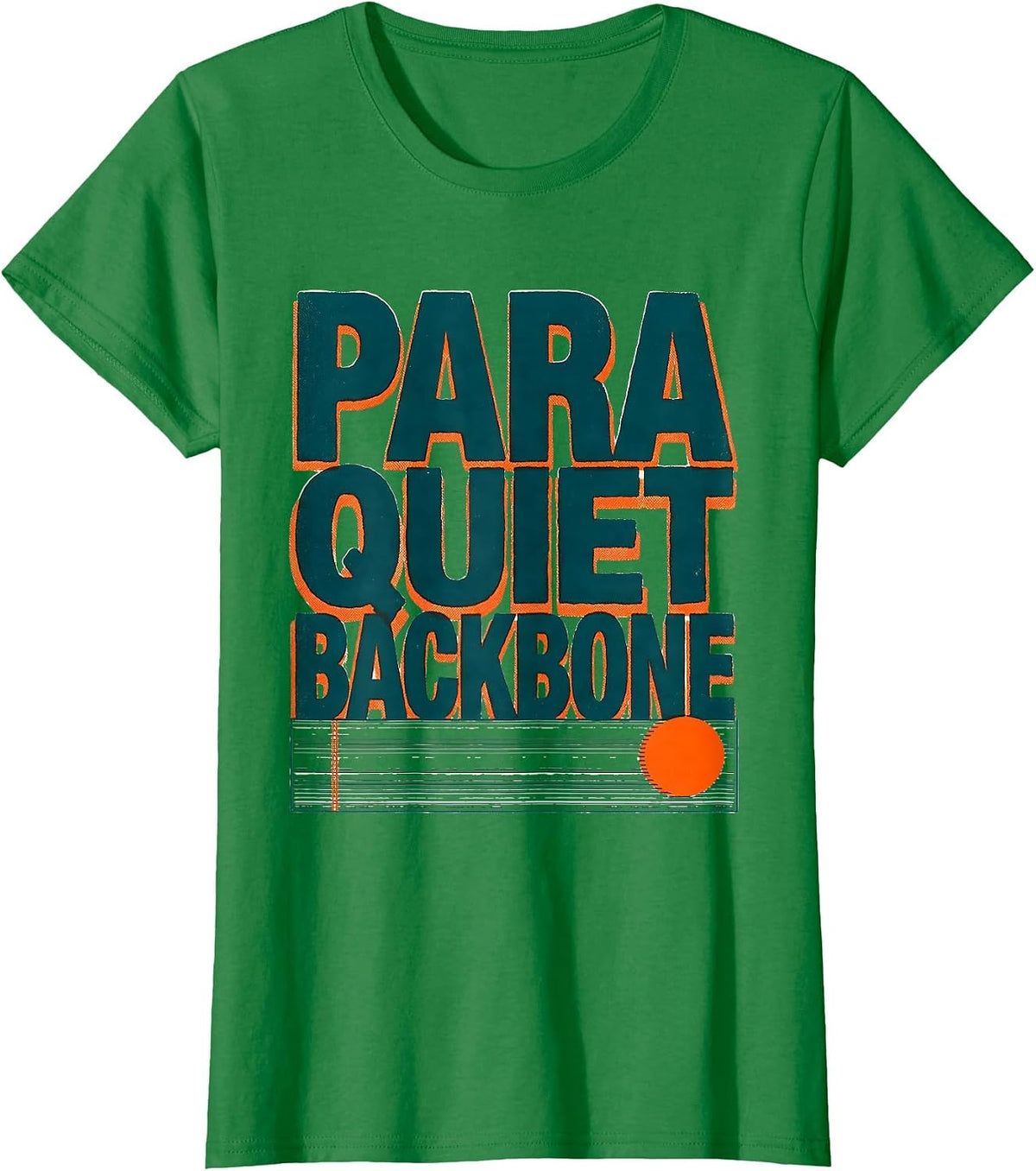 Women's Para Quiet Backbone Risograph Paraprofessional Teacher's T-Shirt - Kelly Green
