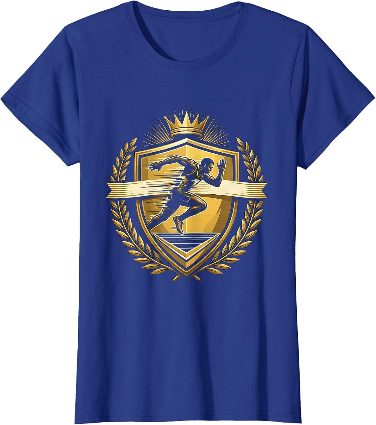 Women's Sprinter Finish Line Burst Running Graphic T-Shirt - Royal Blue