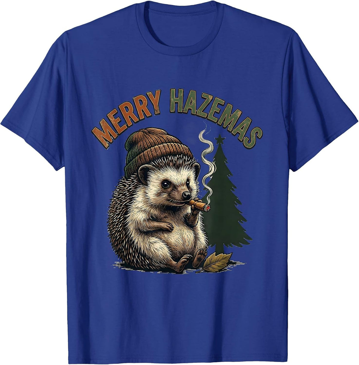 Merry Hazemas Vintage Stoner Cannabis Humor Weed Lover Gift T-Shirt - Royal Blue