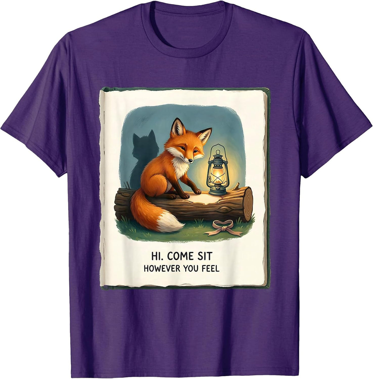Hi Come Sit However You Feel Inspirational Mental Health T-Shirt - Purple