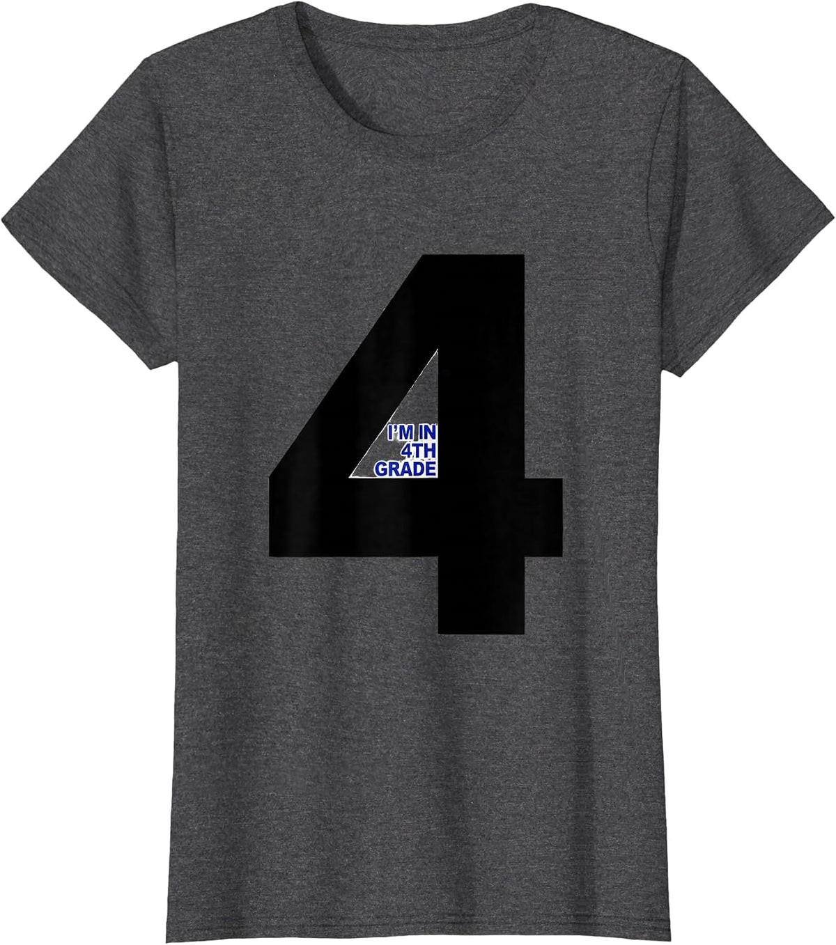 Women's I'm In 4th Grade Whimsical Back To School Teacher Student T-Shirt - Dark Heather Grey