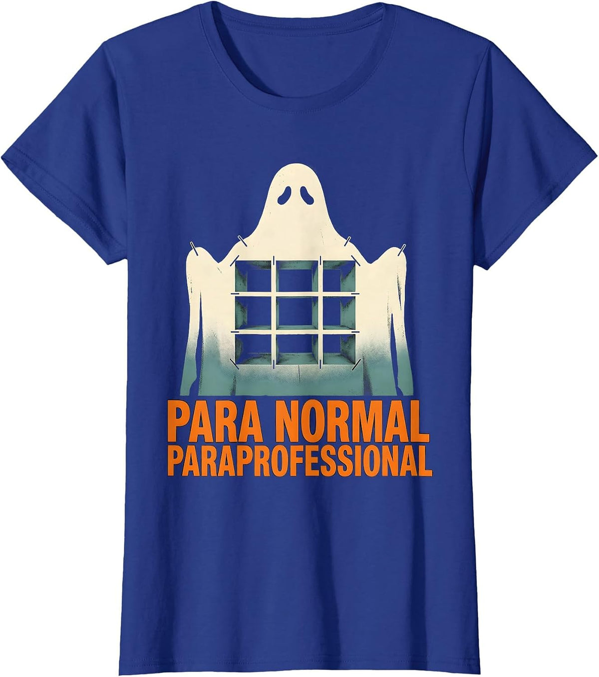 Women's Para Normal Paraprofessional Ghost SPED Teacher Halloween T-Shirt - Royal Blue