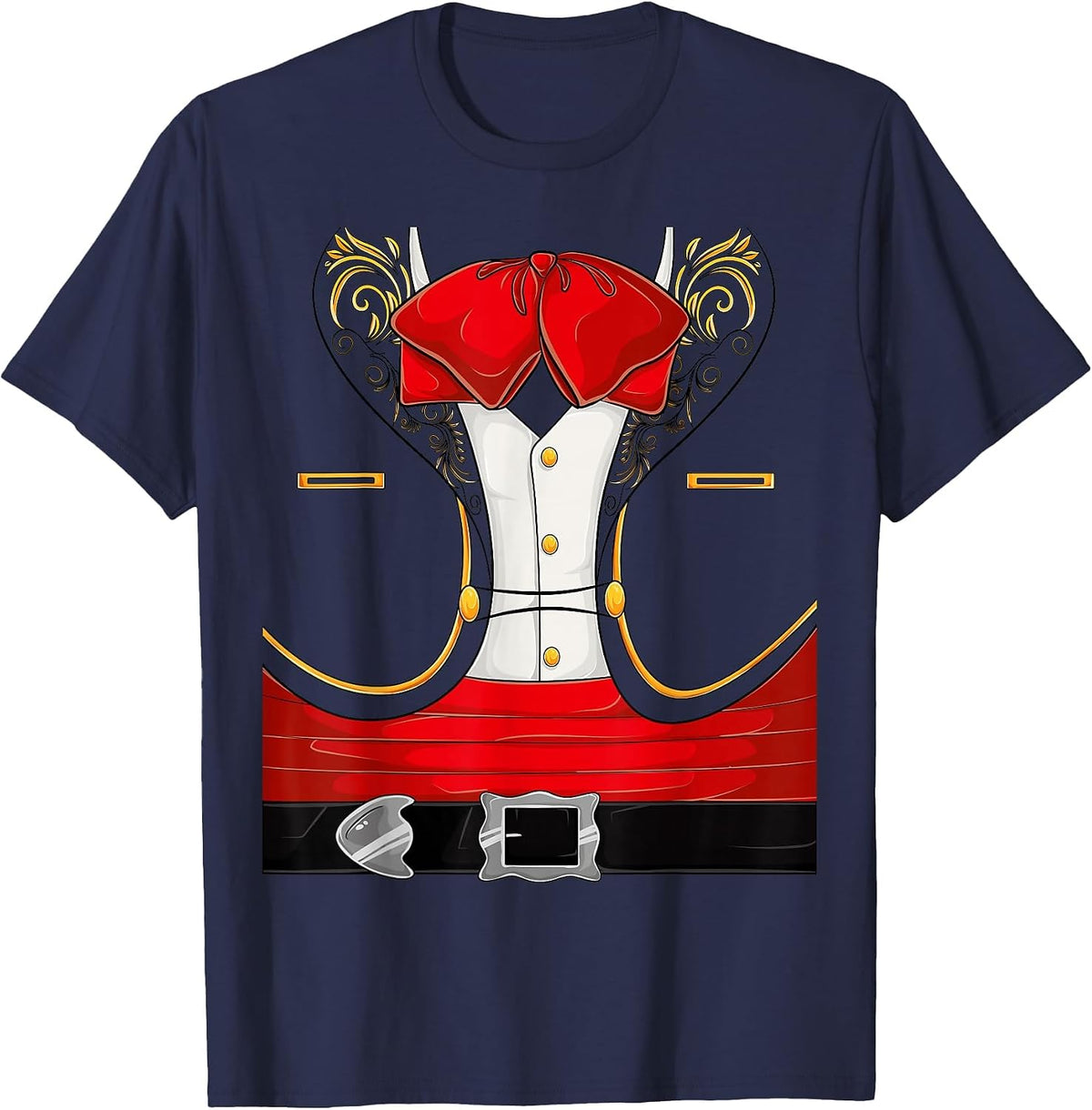 Mariachi Charro Cinco De Mayo T-Shirt Halloween Costume Tee Mexican Shirt - Navy Blue