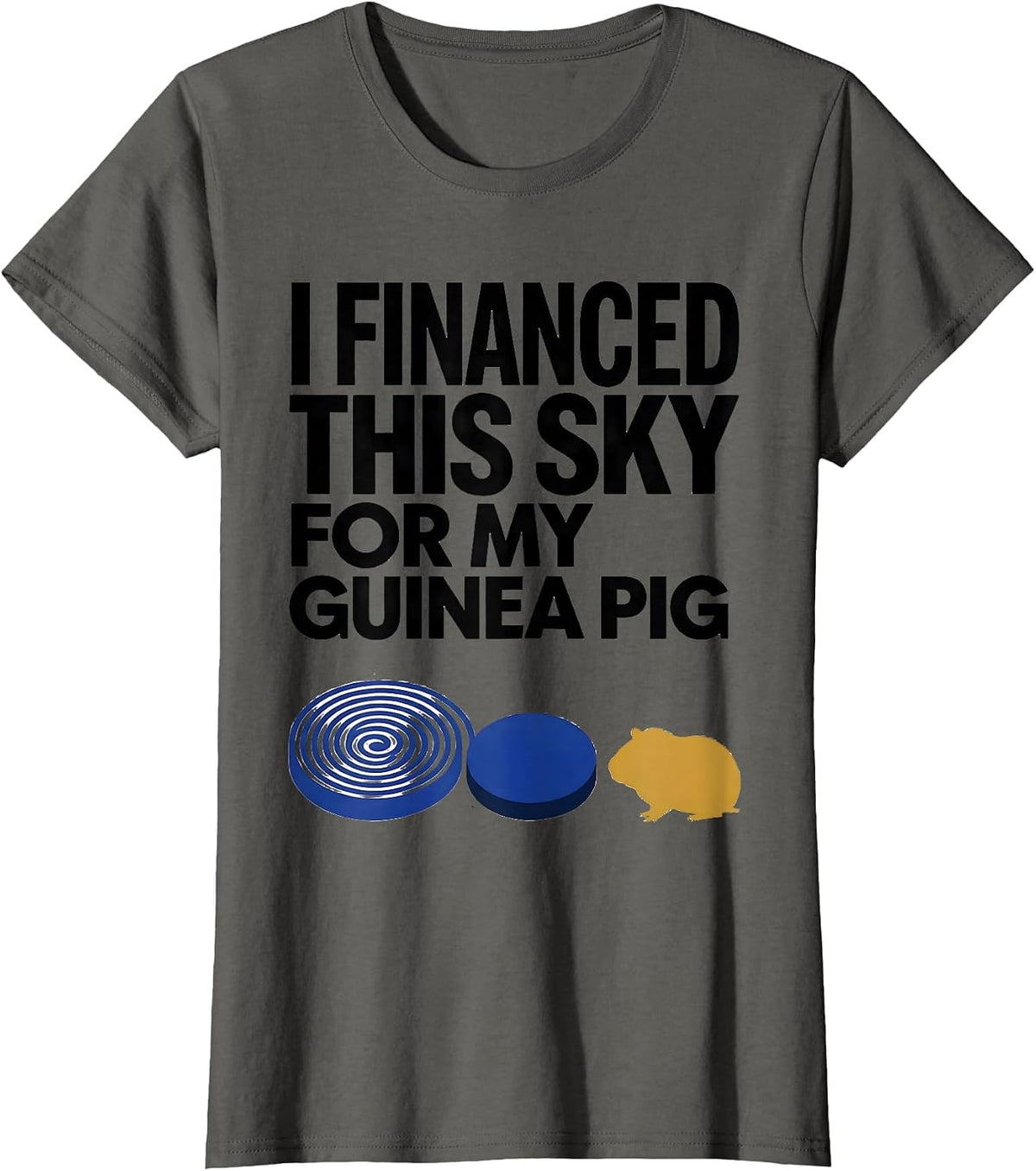 Women's I Financed This Sky For My Guinea Pig Funny Animal Lover T-Shirt - Asphalt Grey