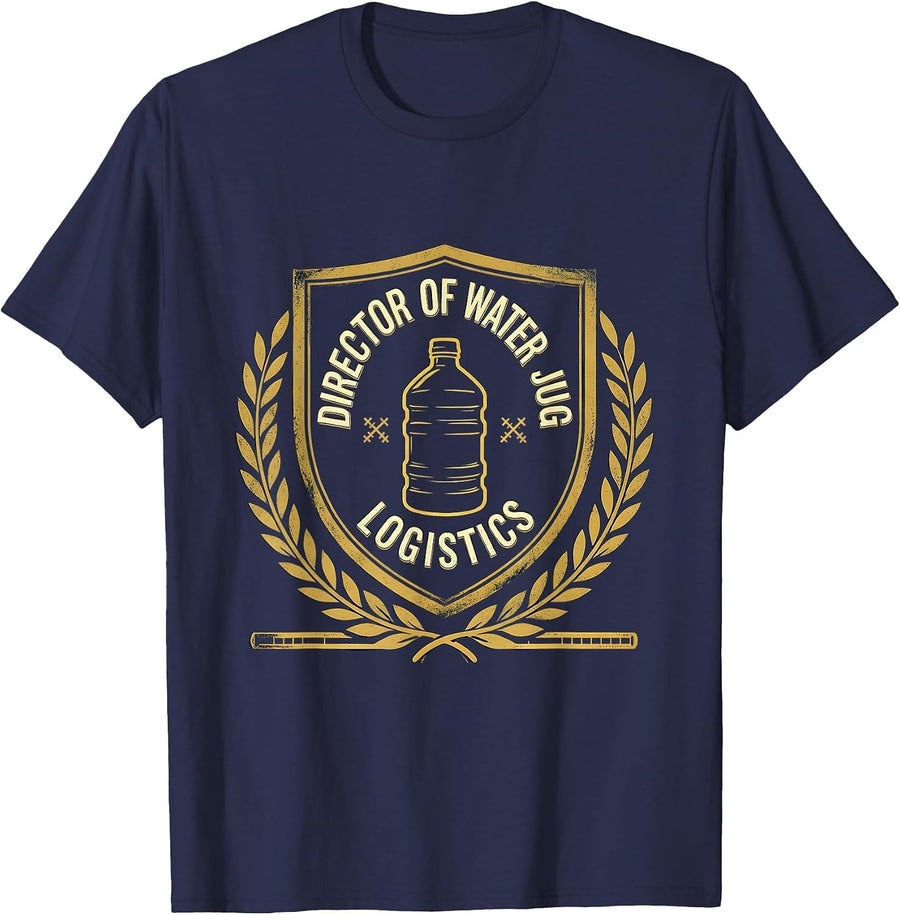 Director Of Water Jug Logistics Funny Marching Band Mom T-Shirt - Navy Blue