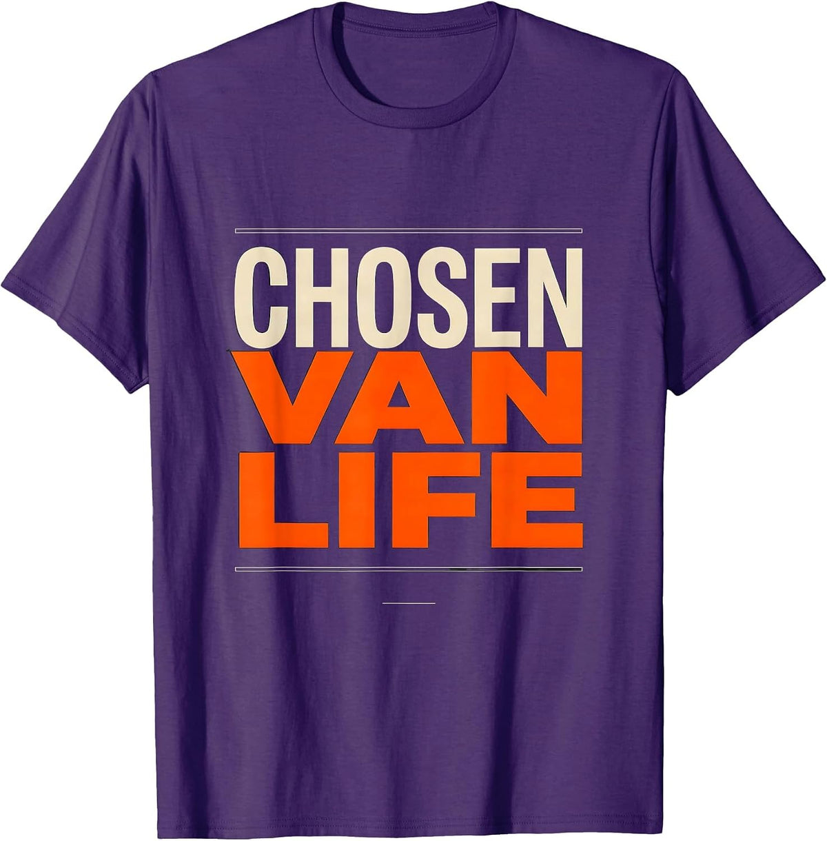 Men's Chosen Van Life Retro Van Dwellers Nomads Gift T-Shirt - Purple