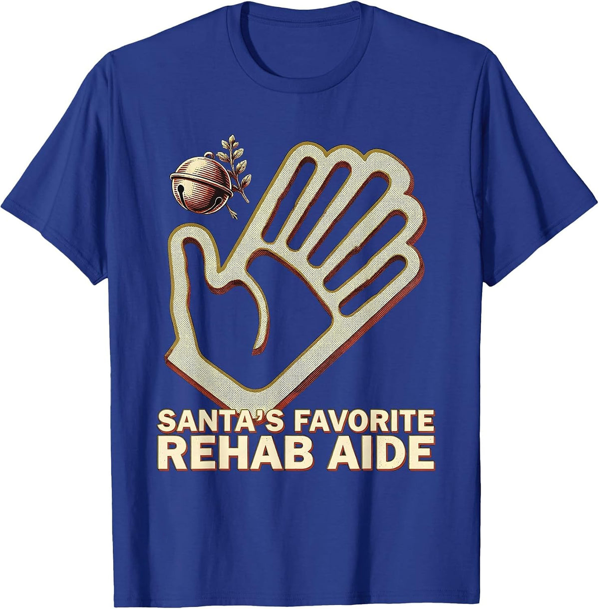 Men's Santa's Favorite Rehab Aide Funny Physical Therapy Christmas T-Shirt - Royal Blue