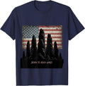 Born to Rock Hard Men's Rock Music Design T-Shirt - Navy Blue