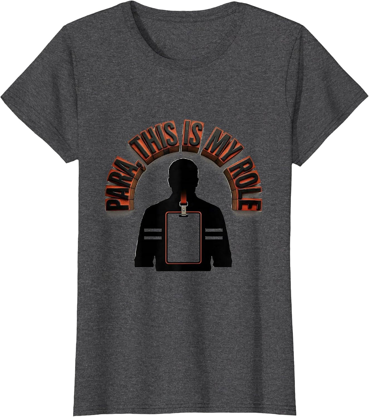 Women's Para This Is My Role Funny Paraprofessional School Staff T-Shirt - Dark Heather Grey