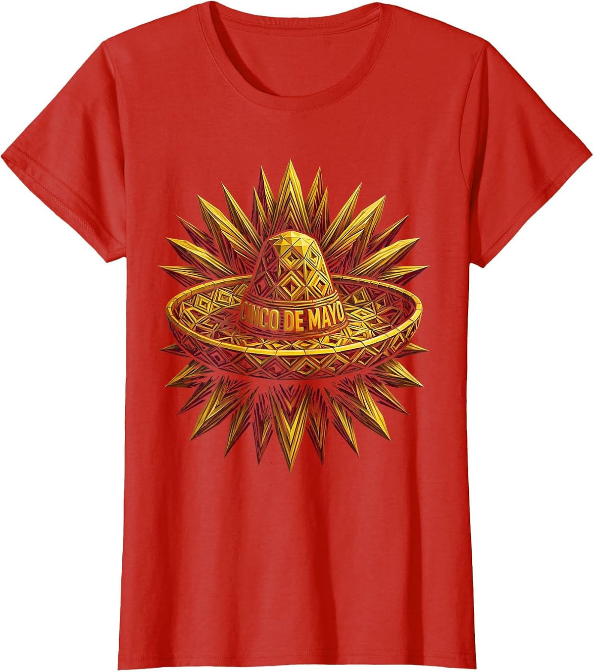 Cinco de Mayo Festive Mexican Celebration Design T-Shirt - Red