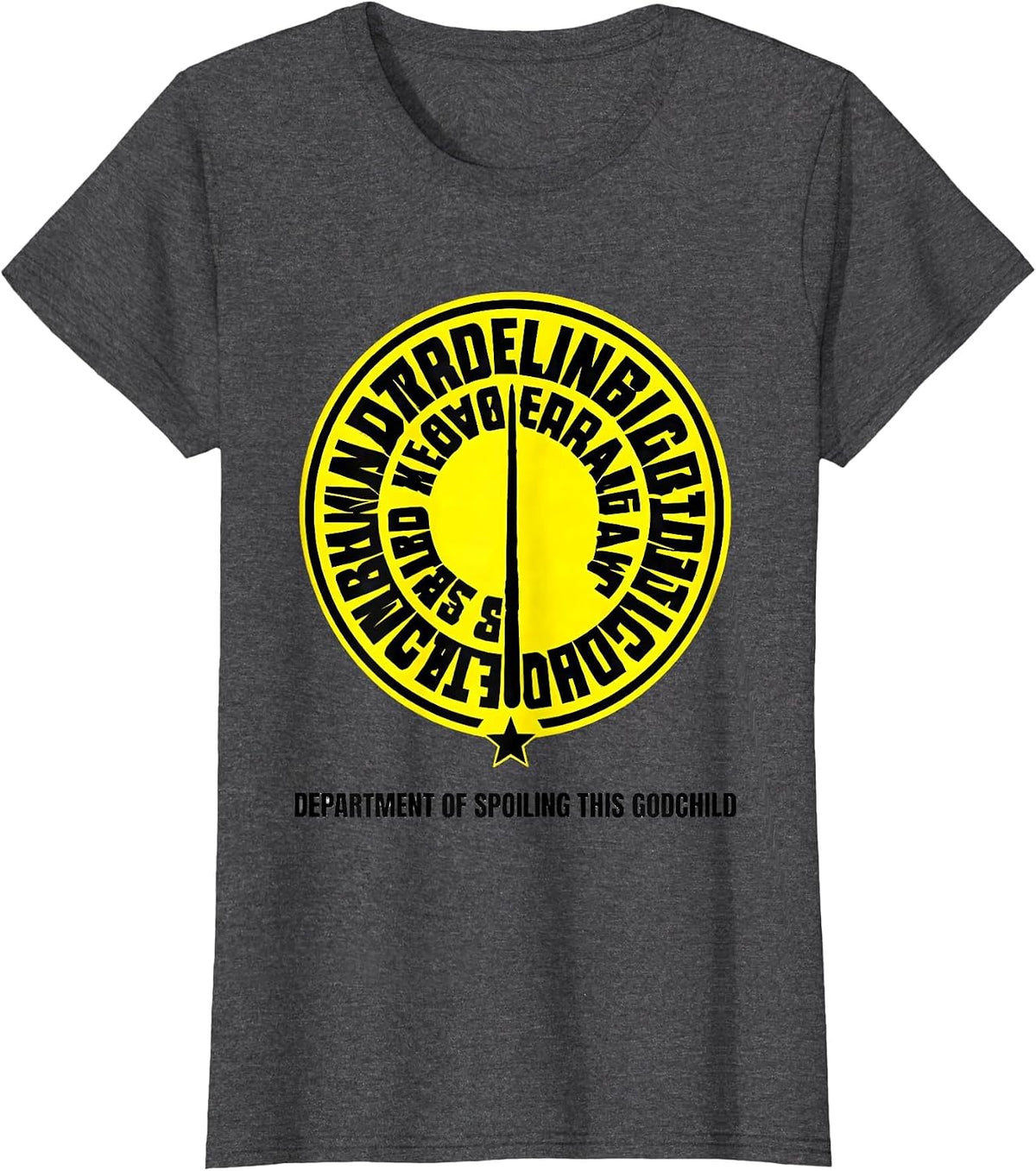 Women's Department Of Spoiling This Godchild Funny Fairy Godmother T-Shirt - Dark Heather Grey