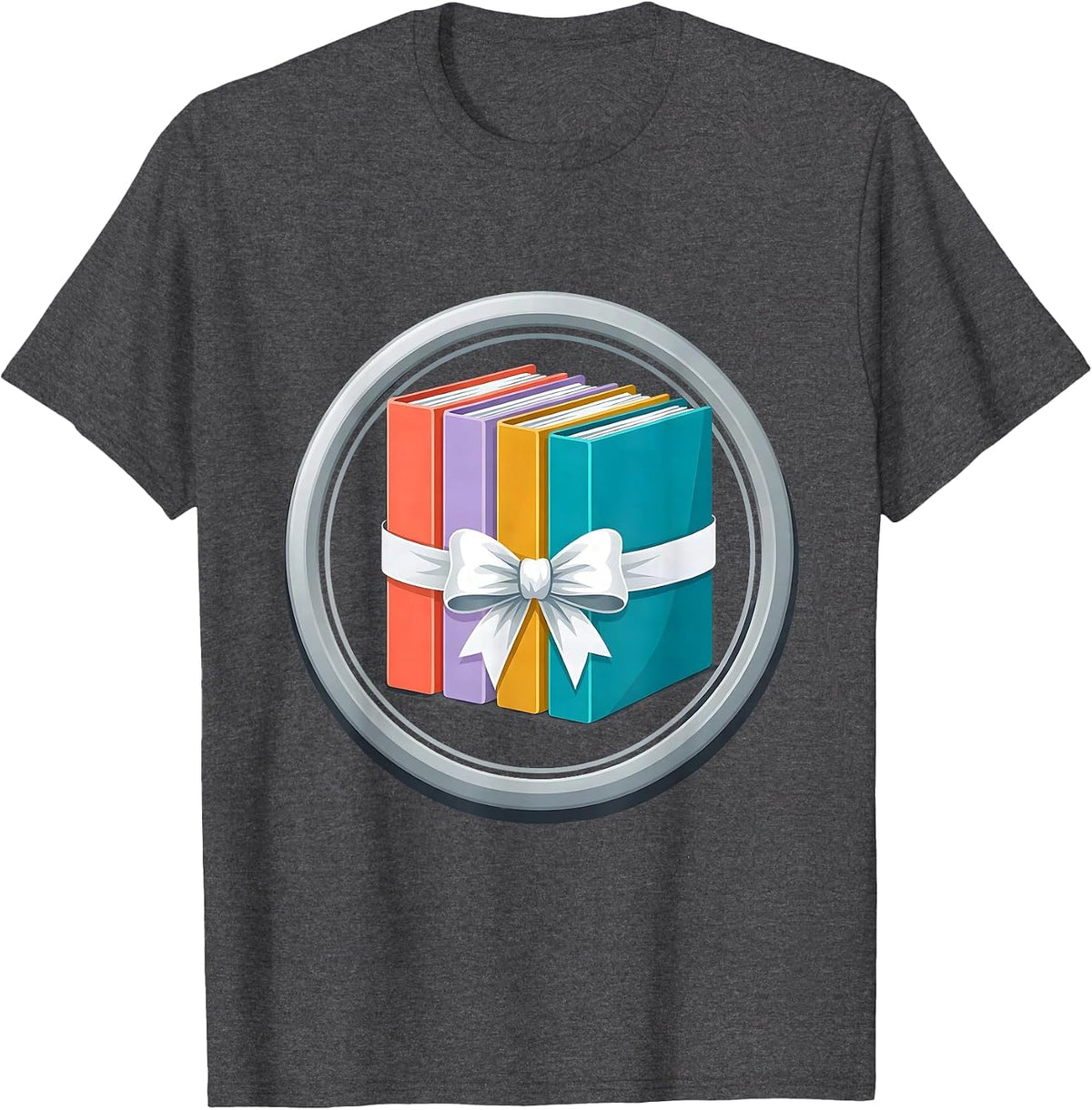 Men's Paraprofessional Colorful Lesson Binders Graphic T-Shirt - Dark Heather Grey