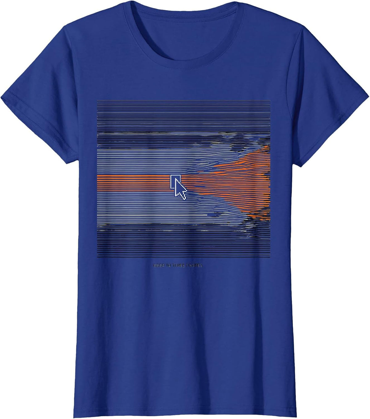 Women's Good To Three Figures Classically Trained Analog Tech T-Shirt - Royal Blue