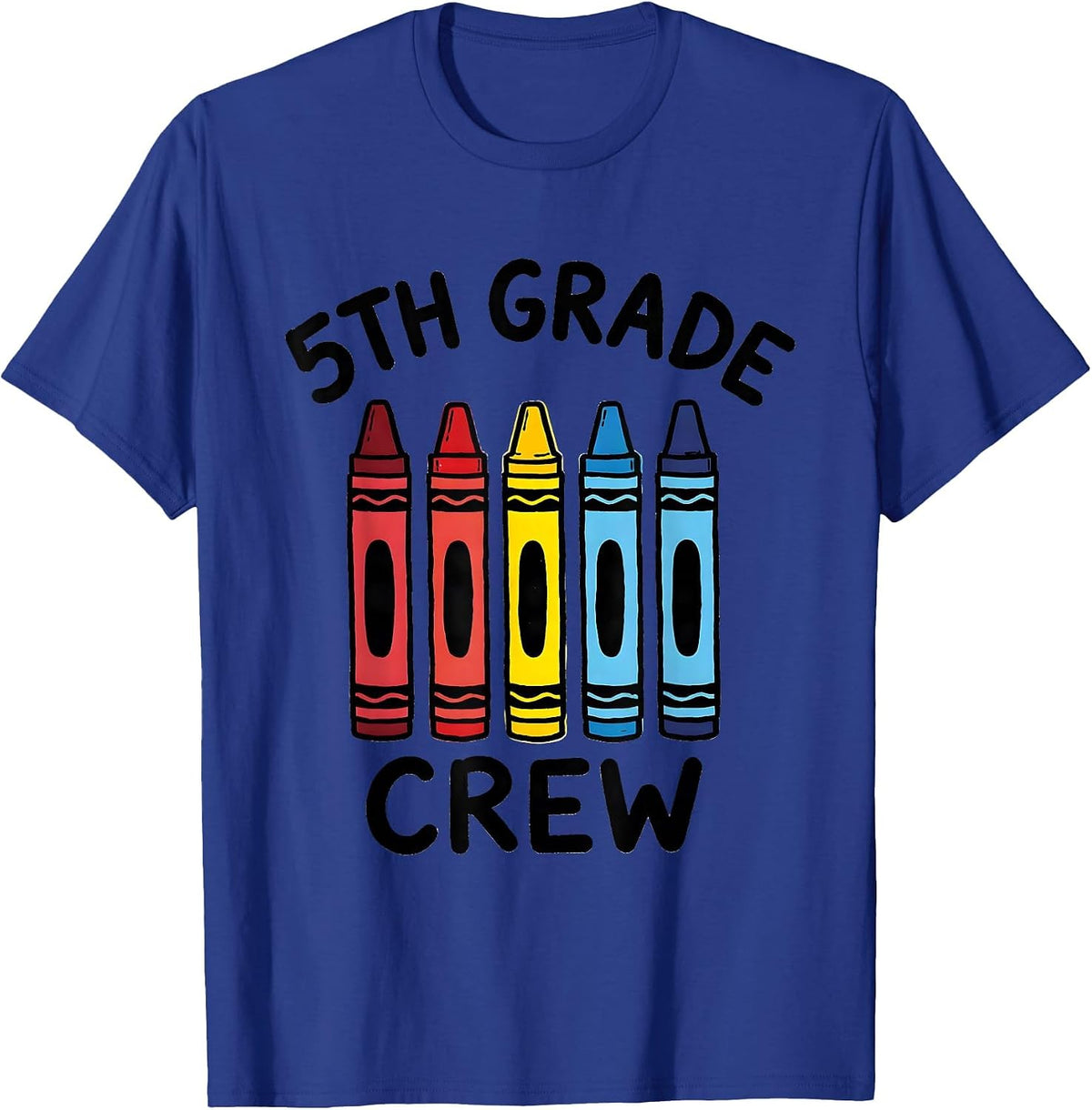 5th Grade Crew Funny Teacher Back To School Crew T-Shirt - Royal Blue