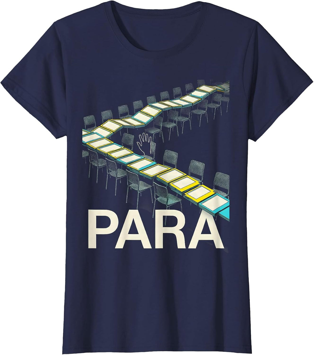 Women's Para Heartfelt Humor School Paraprofessional Paraeducator T-Shirt - Navy Blue