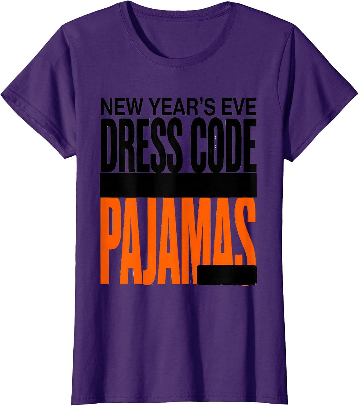 Women's New Year's Eve Dress Code Pajamas Funny Family Matching T-Shirt - Purple