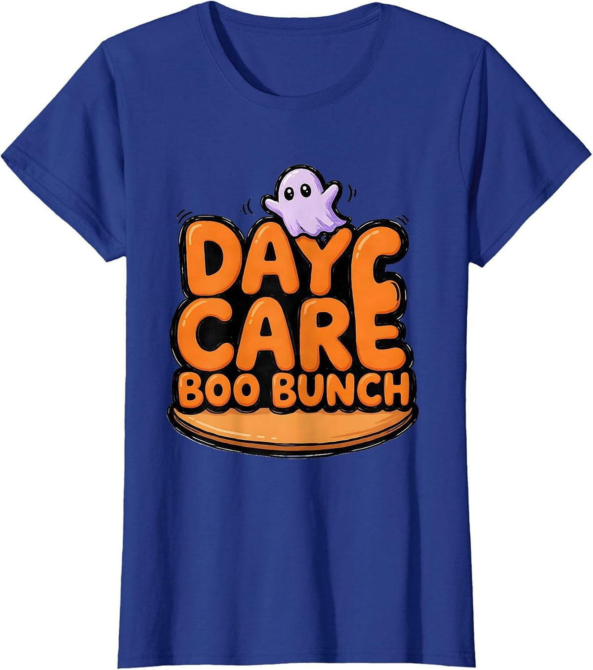 Women's Daycare Boo Bunch Playful Halloween Teacher Preschool Kids T-Shirt - Royal Blue
