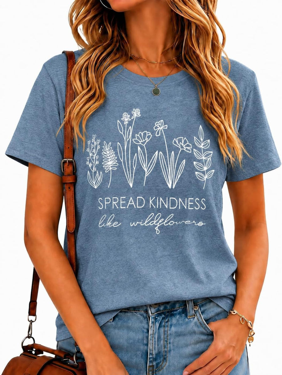 Teacher Shirts Women Kindness Shirt Be Kind T-Shirt Funny Graphic Tees - Light Blue
