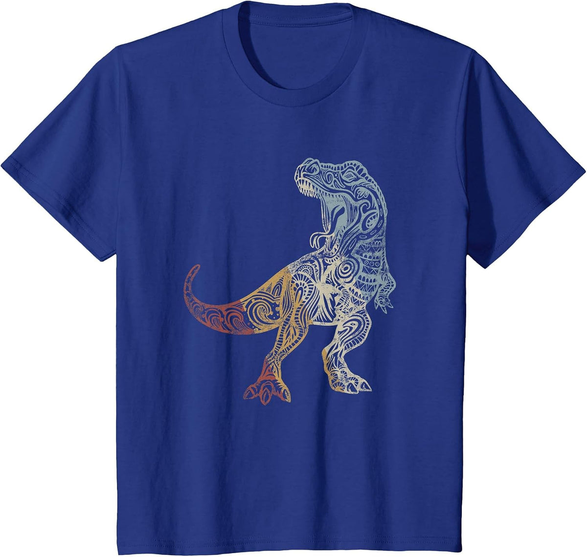 Dinosaur Retro Style Vintage T-Shirt - Royal Blue
