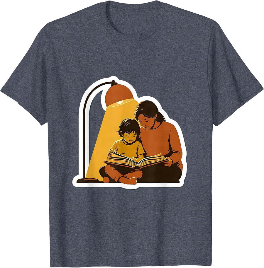 Paraprofessional Reading Together Graphic T-Shirt - Heather Blue