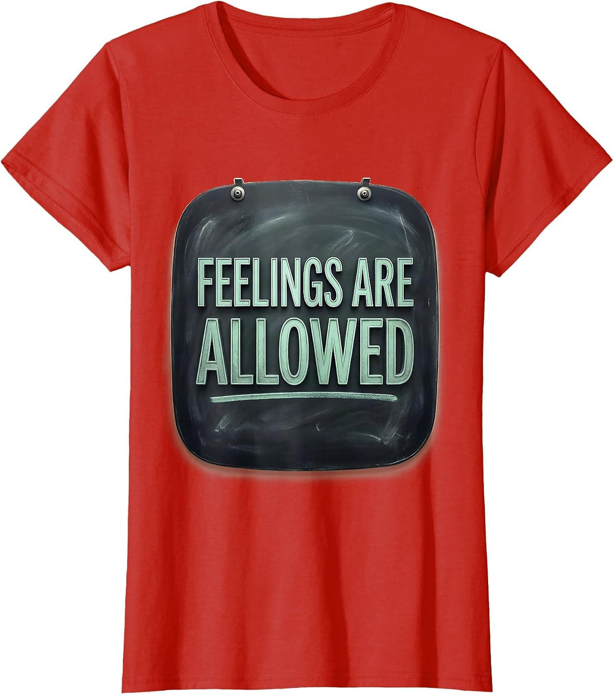 Feelings Are Allowed Mental Health Awareness Supportive T-Shirt - Red