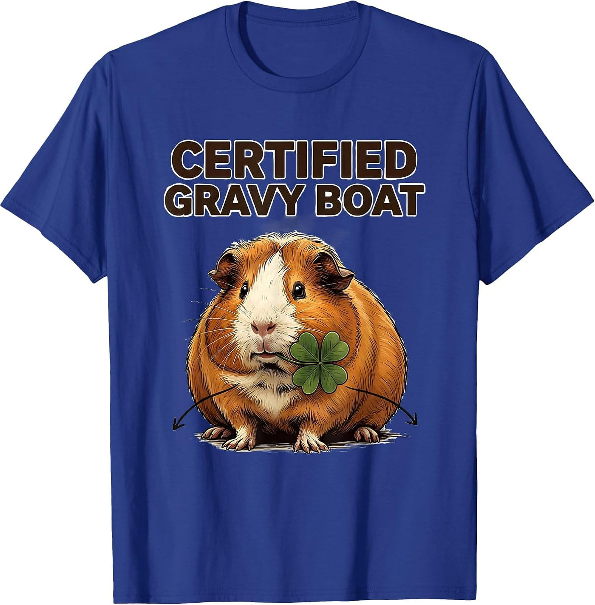 Men's Certified Gravy Boat Funny Guinea Pig Cavy Lover Gift T-Shirt - Royal Blue