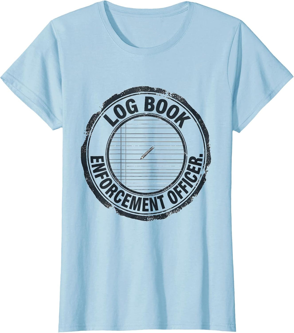 Log Book Enforcement Officer Funny Ham Radio Operator Hobby T-Shirt - Baby Blue