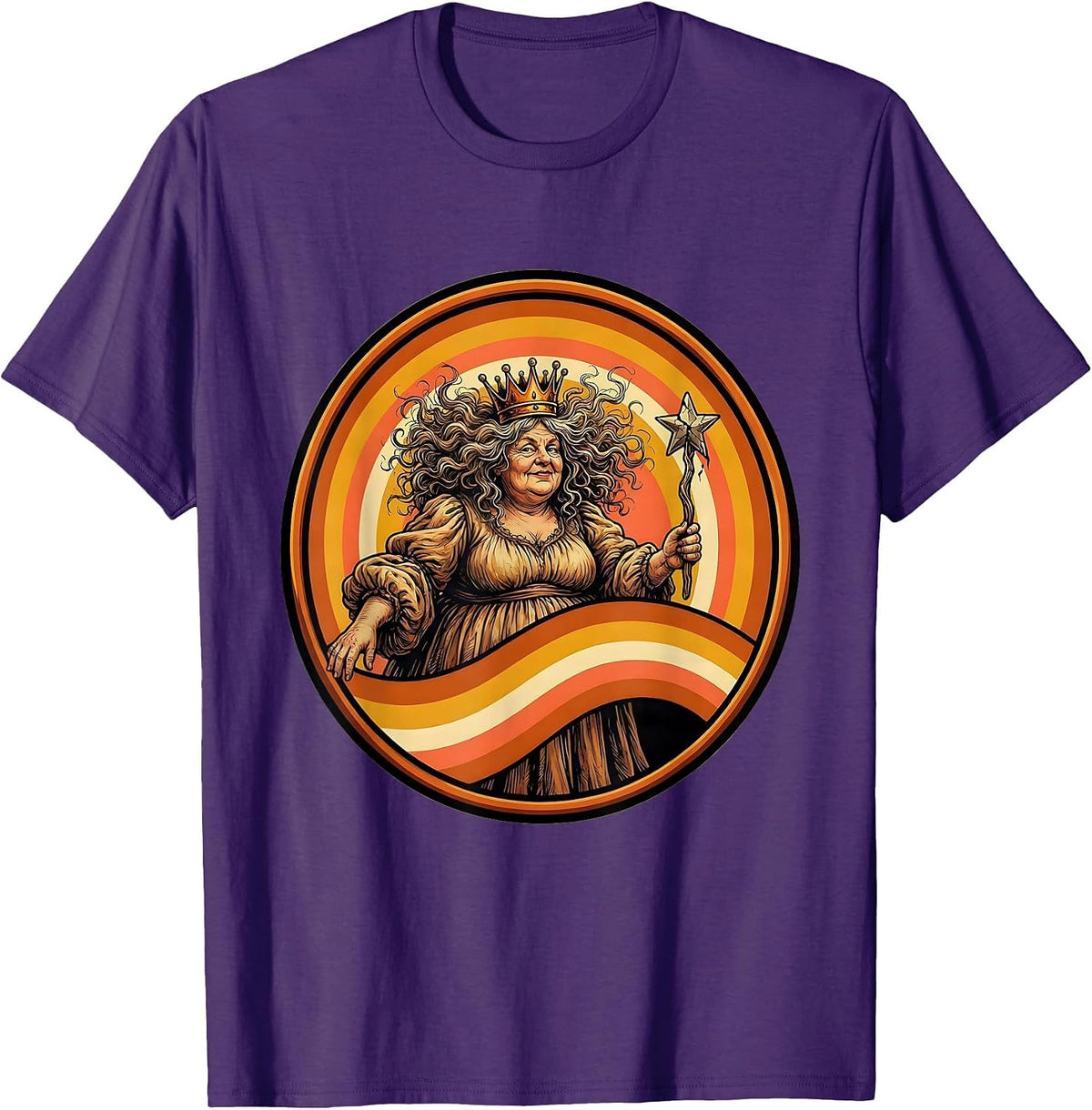 Men's Disheveled Fairy Godmother Broken Wand Graphic T-Shirt - Purple