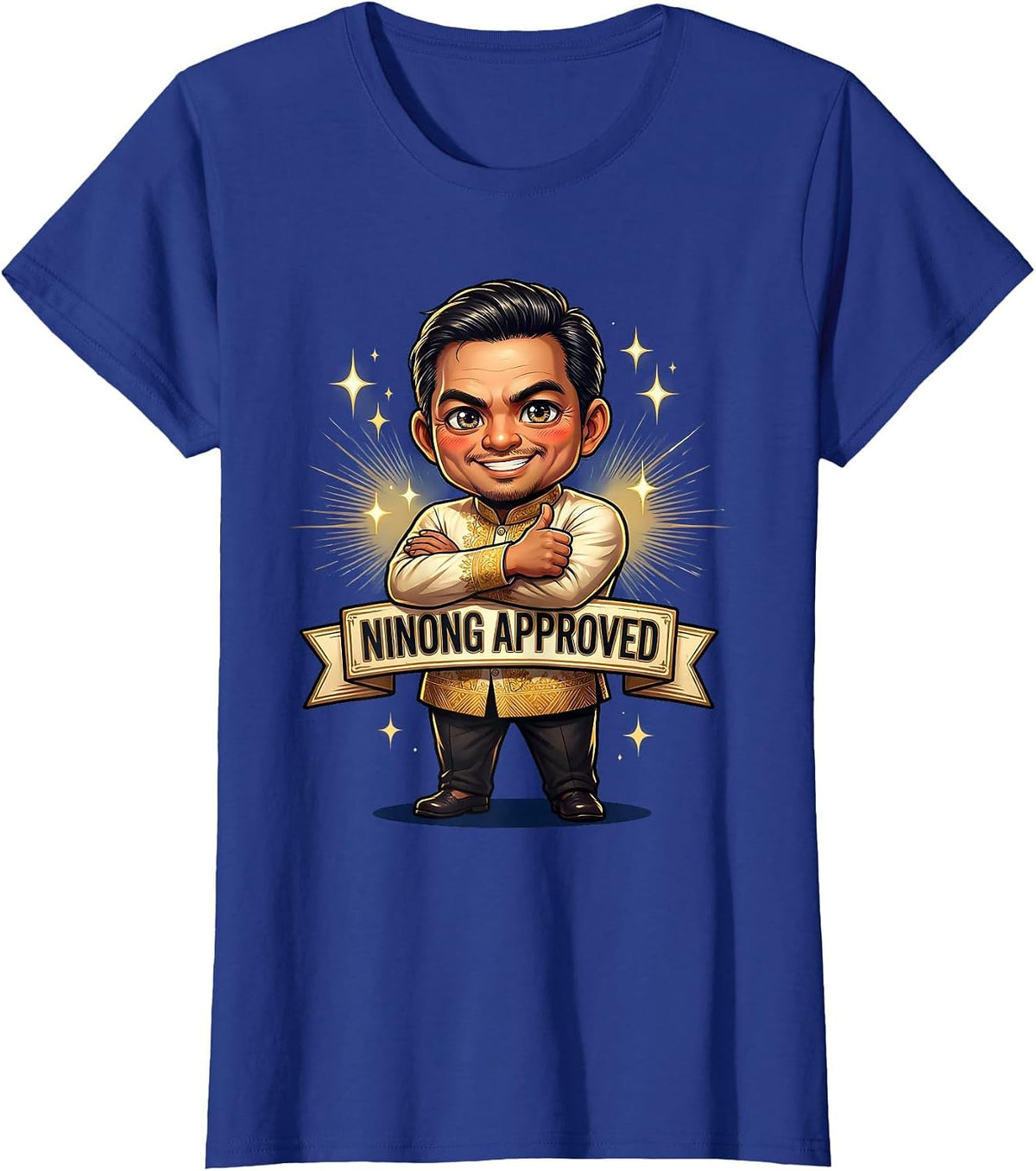 Women's Ninong Approved Filipino Godfather Design T-Shirt - Royal Blue