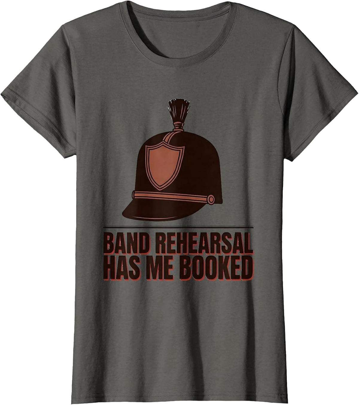 Women's Band Rehearsal Has Me Booked Funny Marching Band Camp Gift T-Shirt - Asphalt Grey