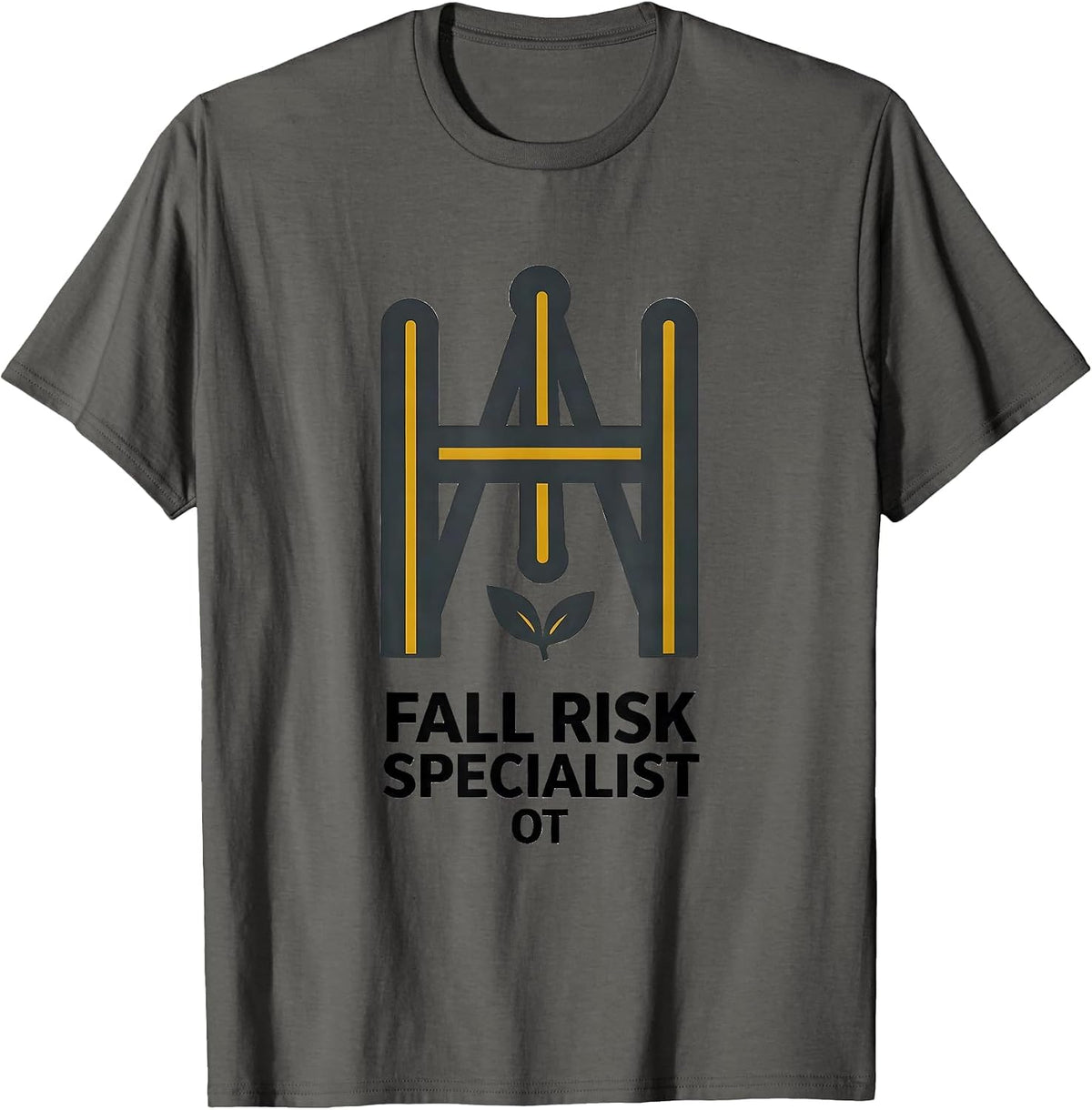 Fall Risk Specialist — OT Funny Nurse Physical Therapy OT T-Shirt - Asphalt Grey