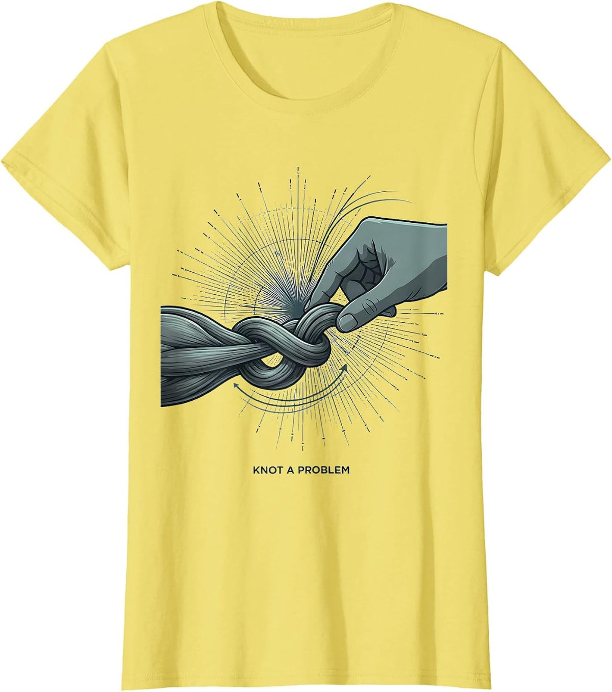 Knot A Problem Funny Therapy Humor Therapist Gift T-Shirt - Lemon Yellow