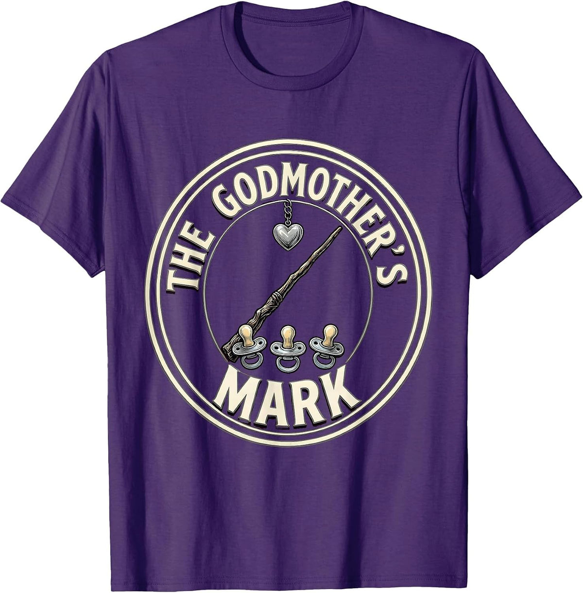 The Godmother's Mark Funny Pun Gift Godparent Godchild T-Shirt - Purple