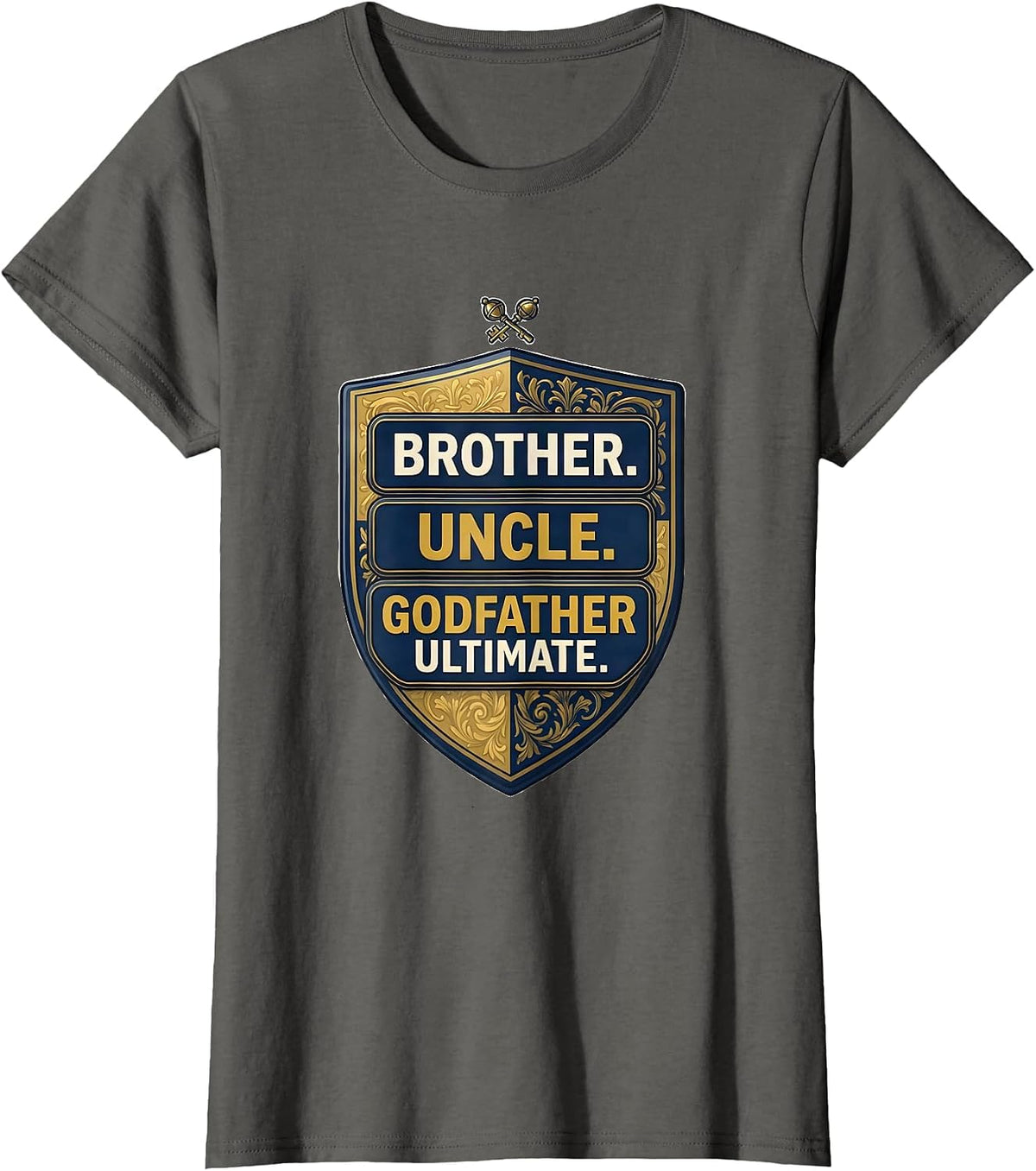 Women's Brother Uncle Godfather Ultimate Funny Uncle Pride Club T-Shirt - Asphalt Grey