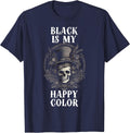 Black is My Happy Color T-Shirt - Navy Blue