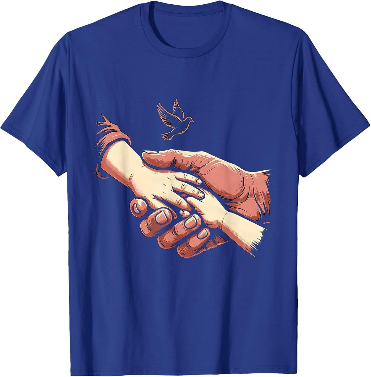 Men's Paraprofessional Guiding Hand Illustration T-Shirt - Royal Blue