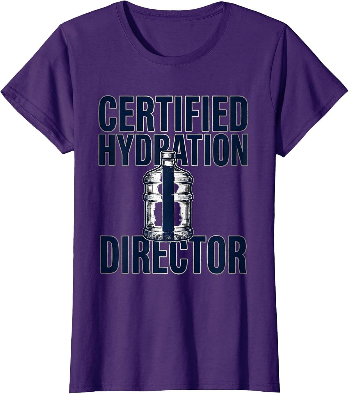 Women's Certified Hydration Director Funny Waterboy Team Manager T-Shirt - Purple