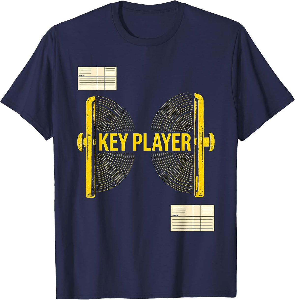Key Player Funny Ham Radio Operator Hobbyist Gift T-Shirt - Navy Blue