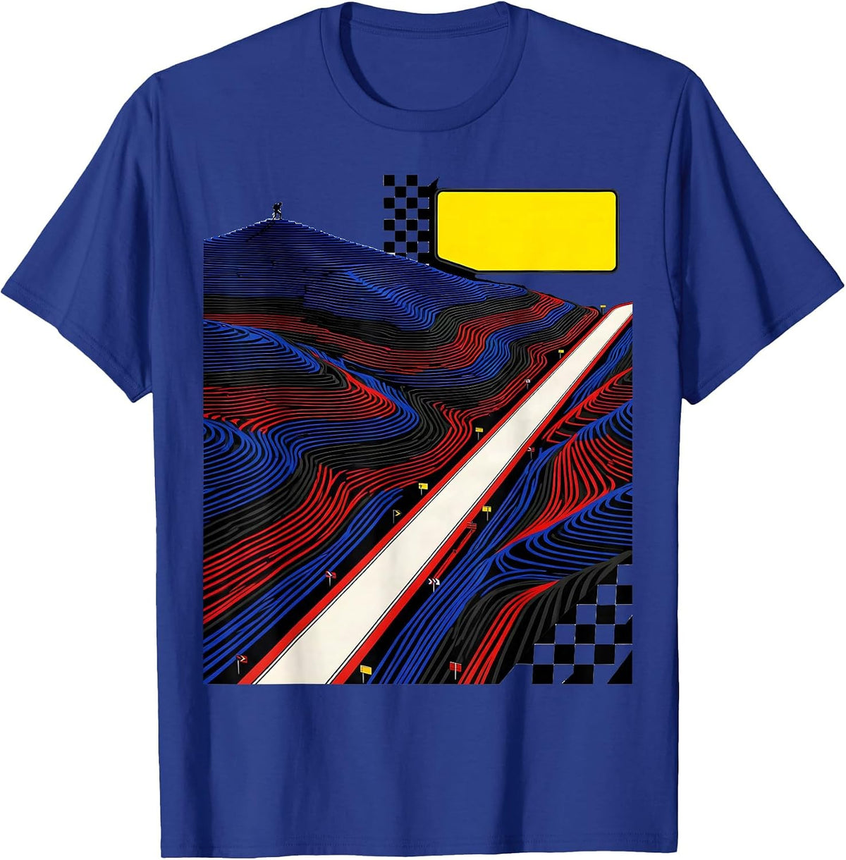 Men's Racing Livery Cross Country Runner Team Humor T-Shirt - Royal Blue
